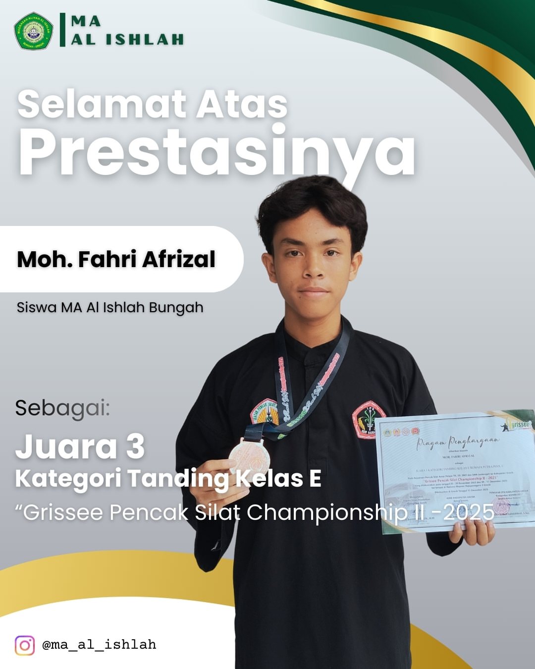 Moh. Fahri Afrizal - Juara 3 Grissee Pencak Silat Championship II 2025